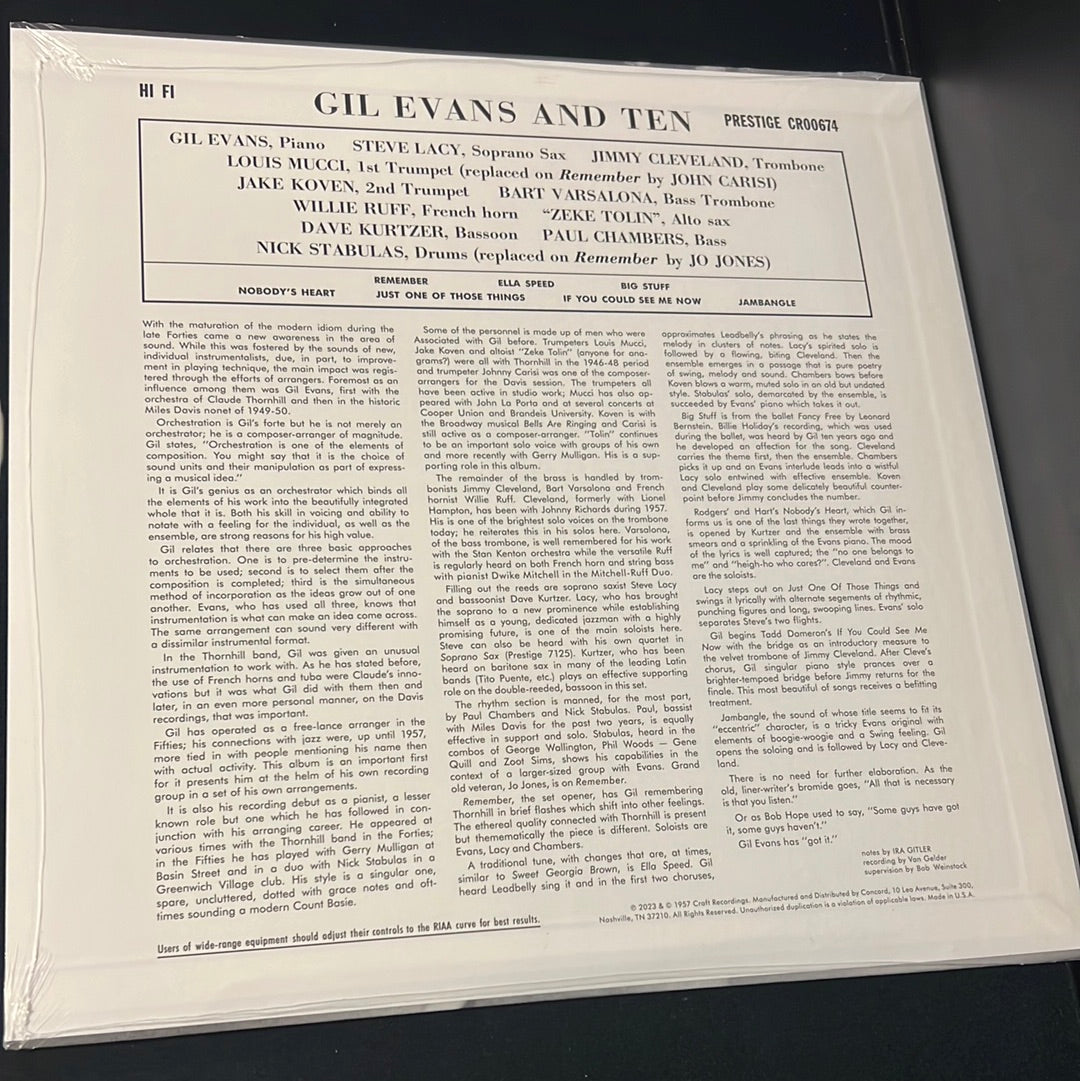 GIL EVANS - Gil Evans & Ten
