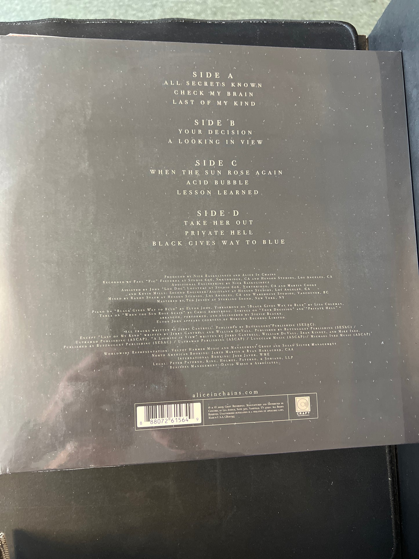 ALICE IN CHAINS - black gives way to blue