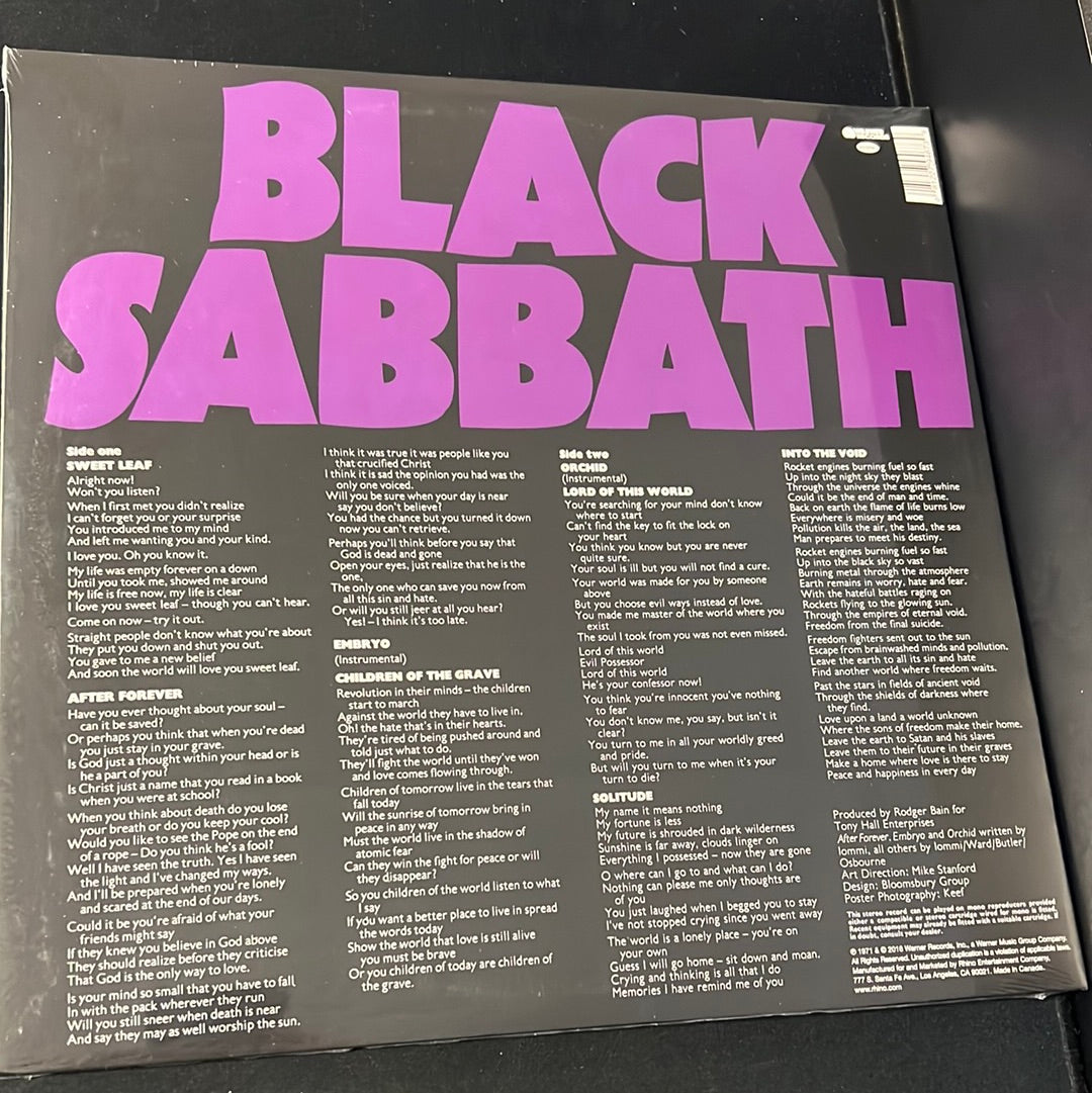 BLACK SABBATH - master of reality