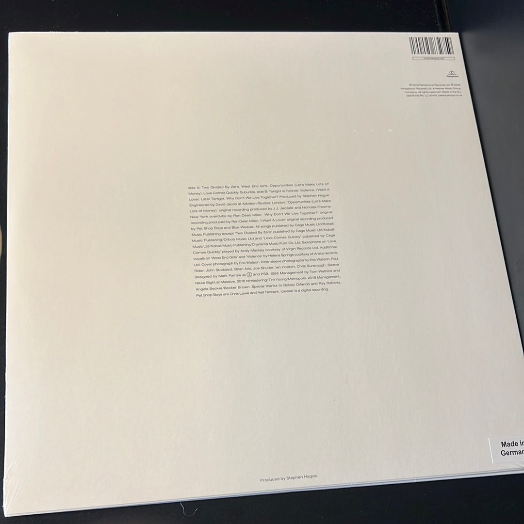 PET SHOP BOYS - please