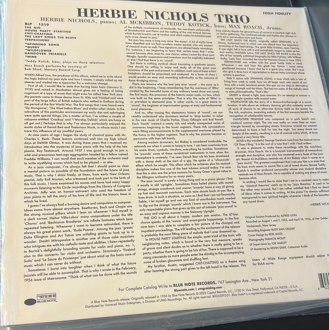 HERBIE NICHOLS - Herbie Nichols Trio
