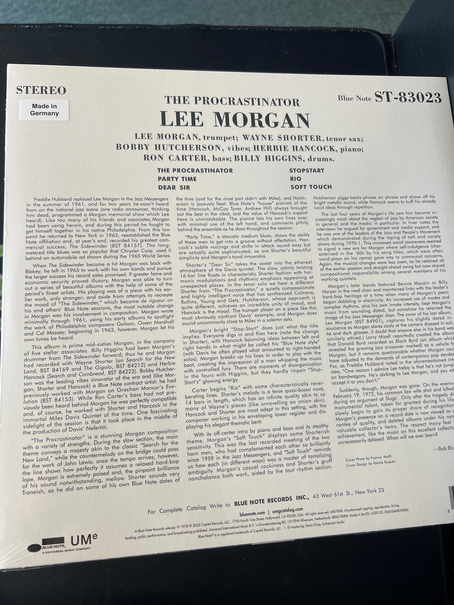 LEE MORGAN - the procrastinator