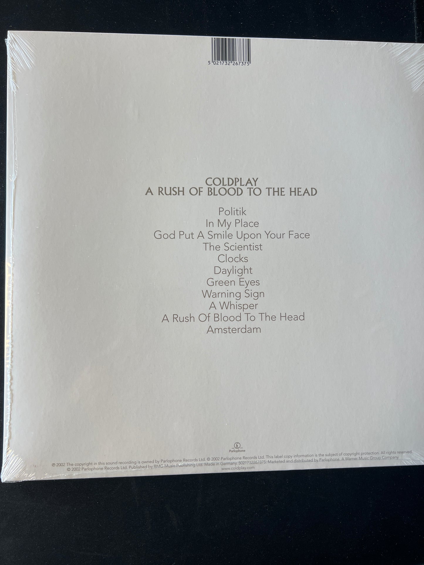 COLDPLAY - a rush of blood to the head