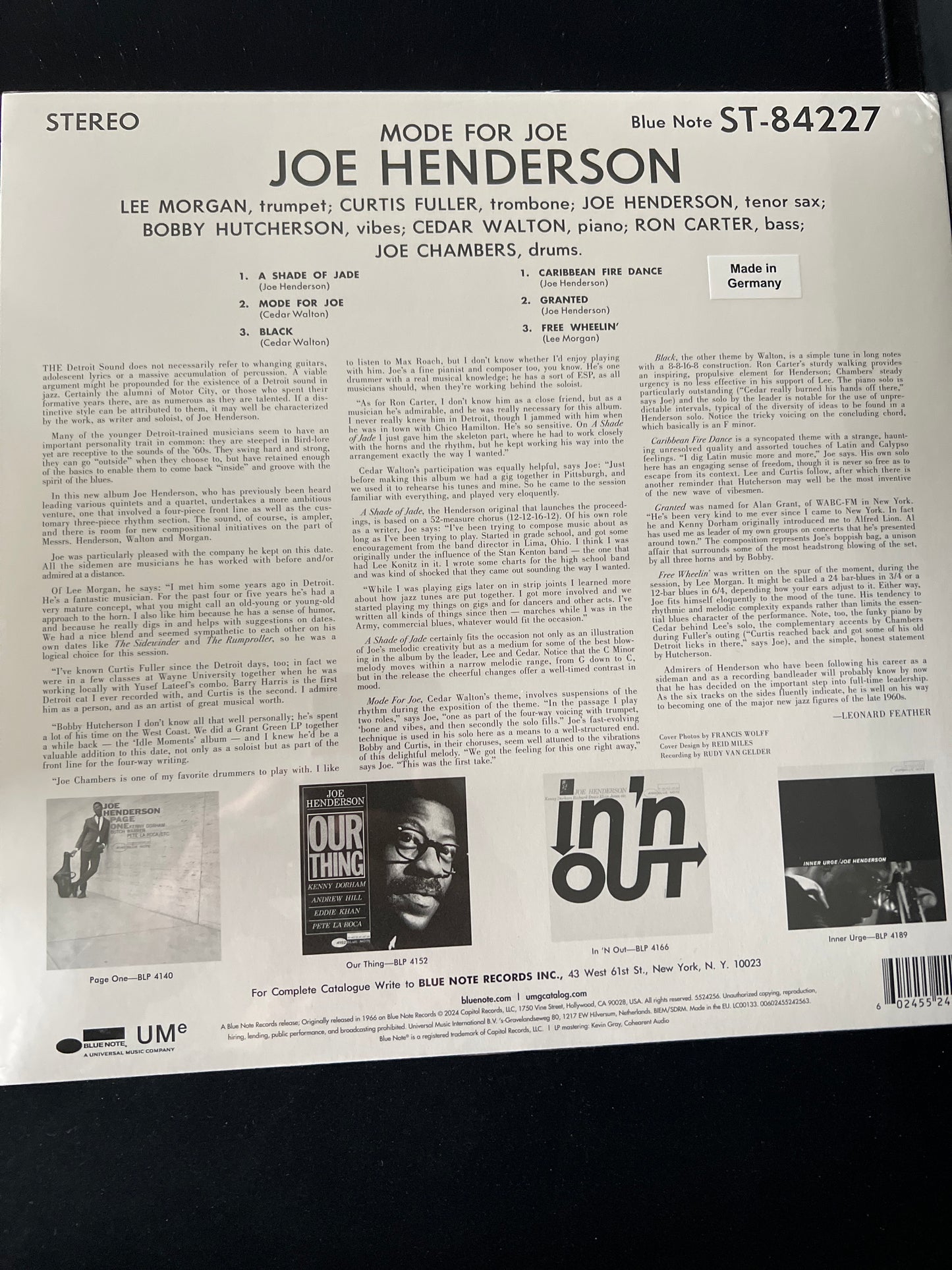 JOE HENDERSON - mode for Joe
