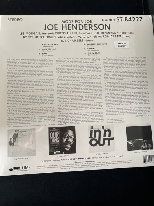 JOE HENDERSON - mode for Joe