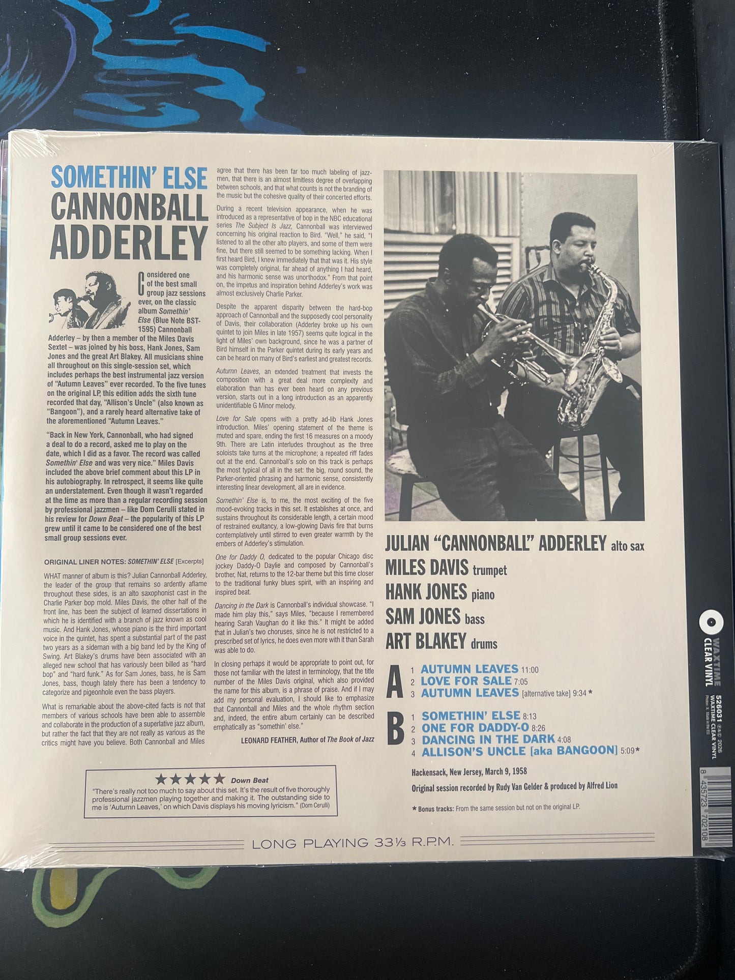 CANNONBALL ADDERLY - somethin’ else