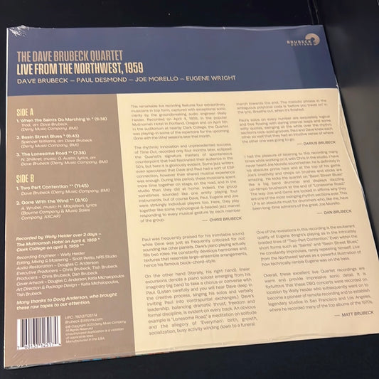 DAVE BRUBECK - live from the northwest, 1959