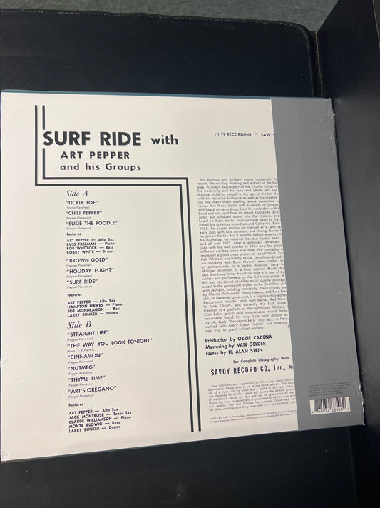 ART PEPPER - surf ride