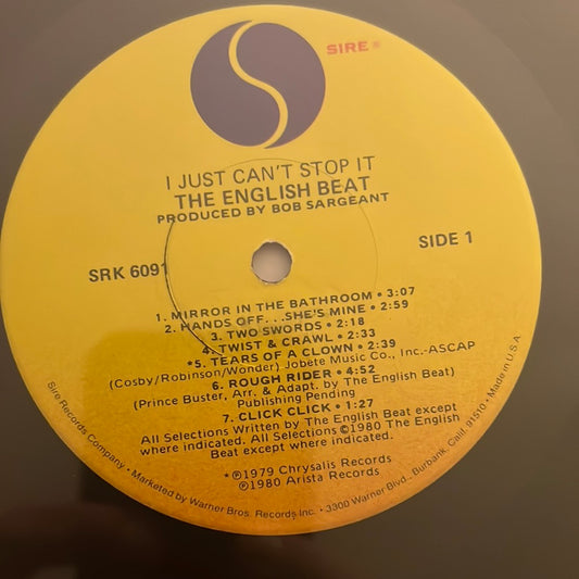 THE ENGLISH BEAT - I just can’t stop it