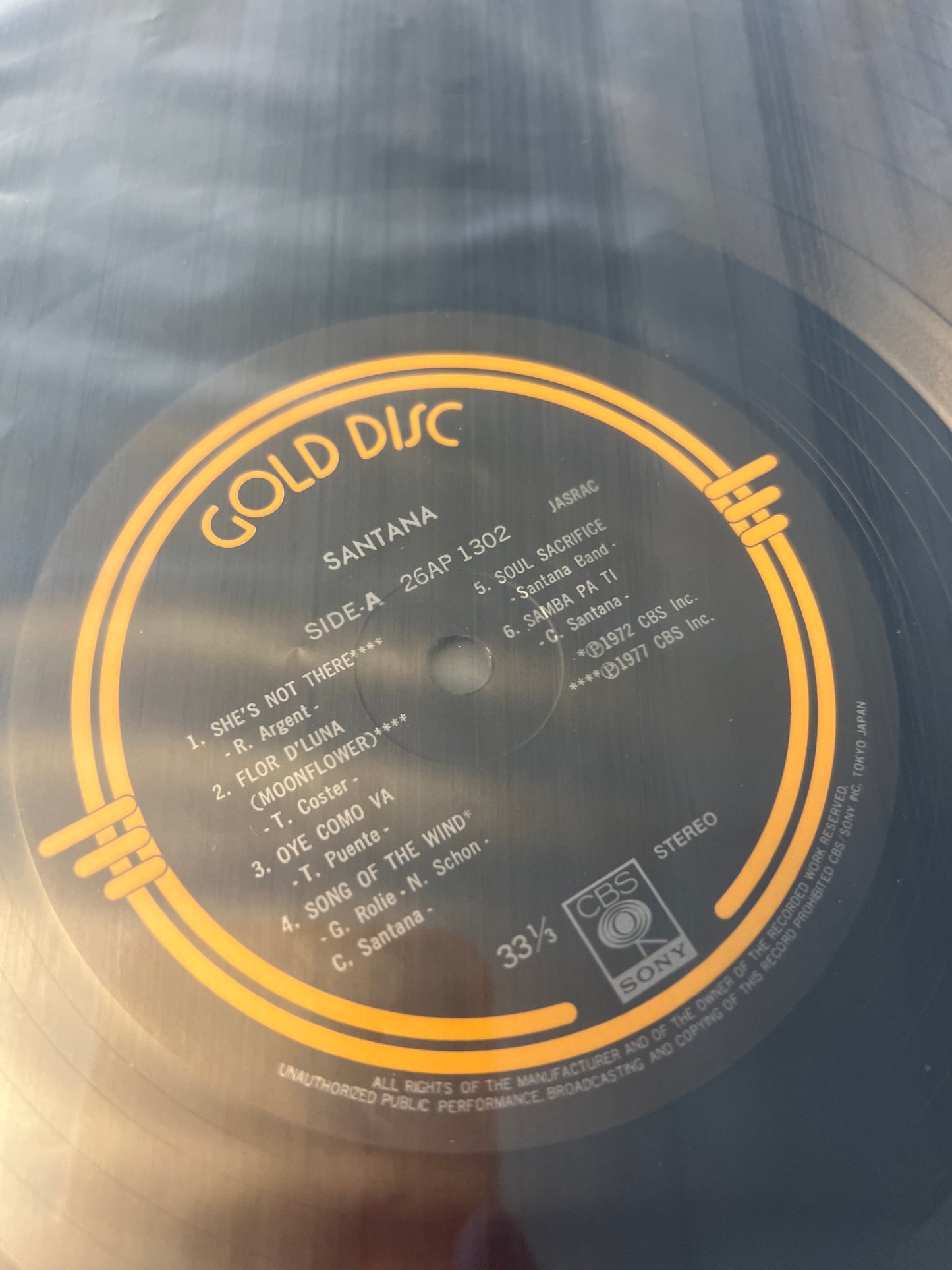 SANTANA - gold disc