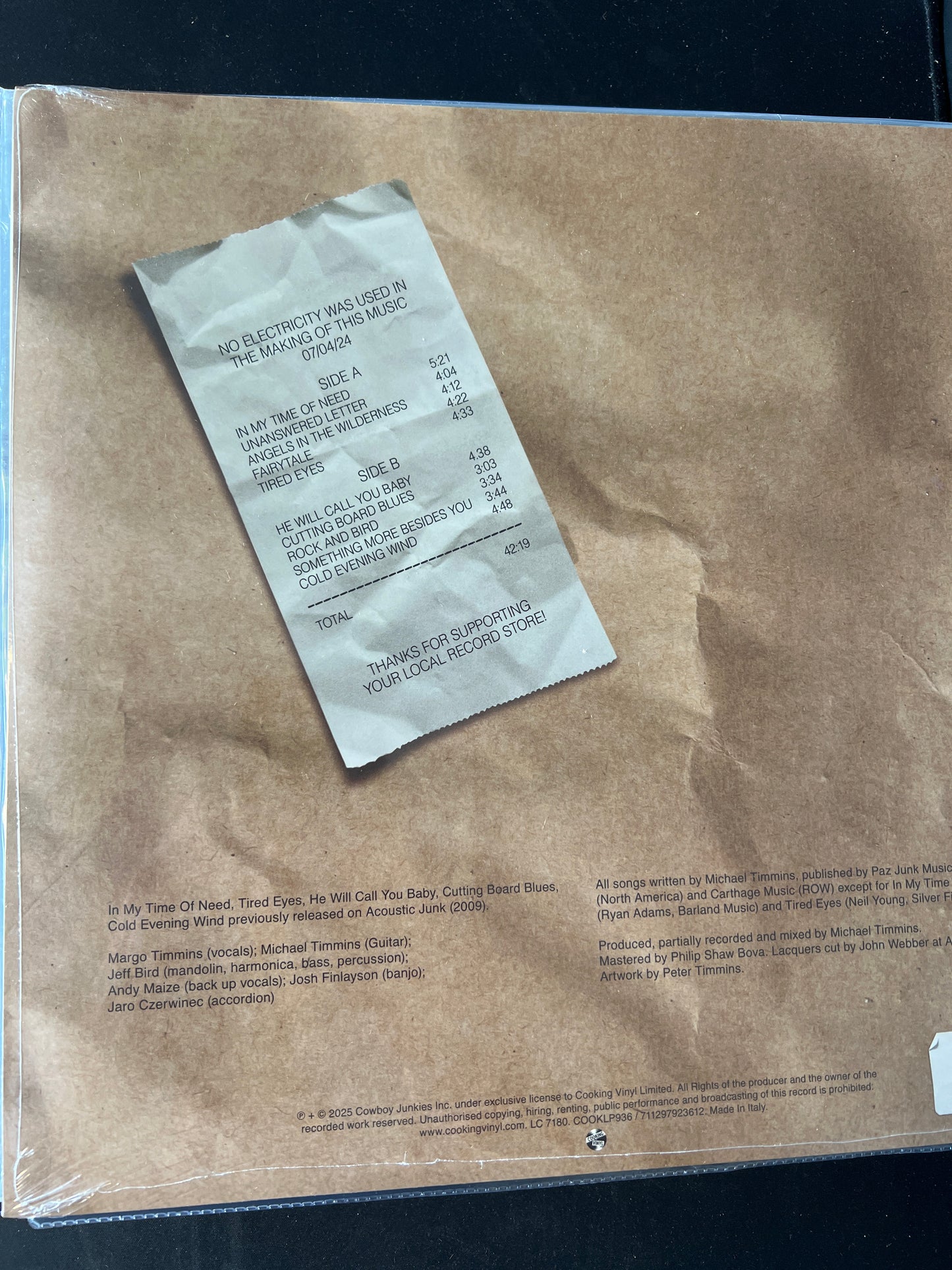 COWBOY JUNKIES - more acoustic junk