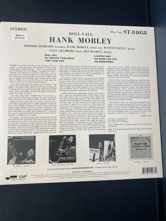 HANK MOBLEY - roll call
