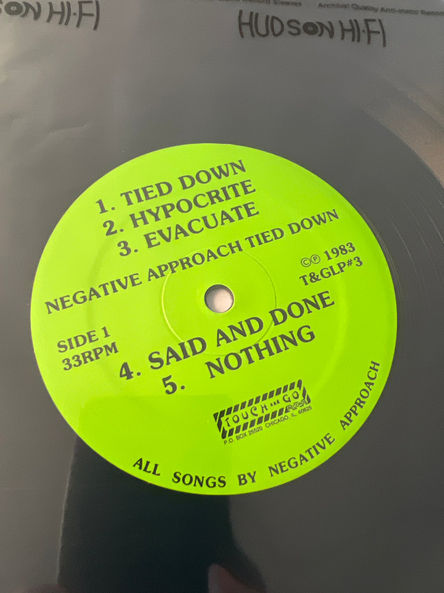 NEGATIVE APPROACH - tied down