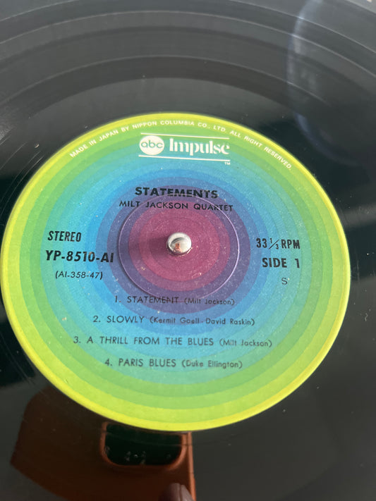 MILT JACKSON QUARTET - statements