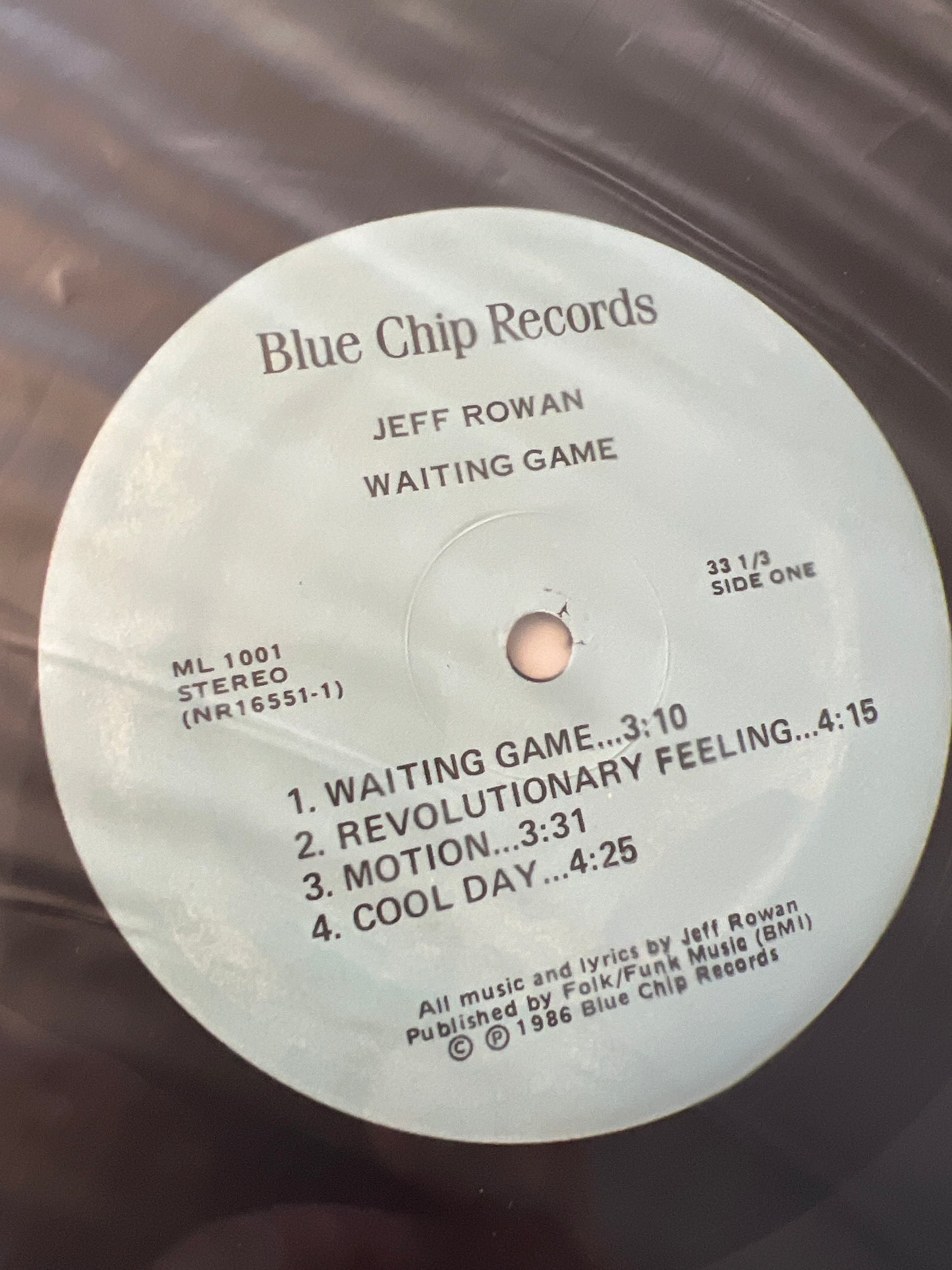 JEFF ROWAN - waiting game