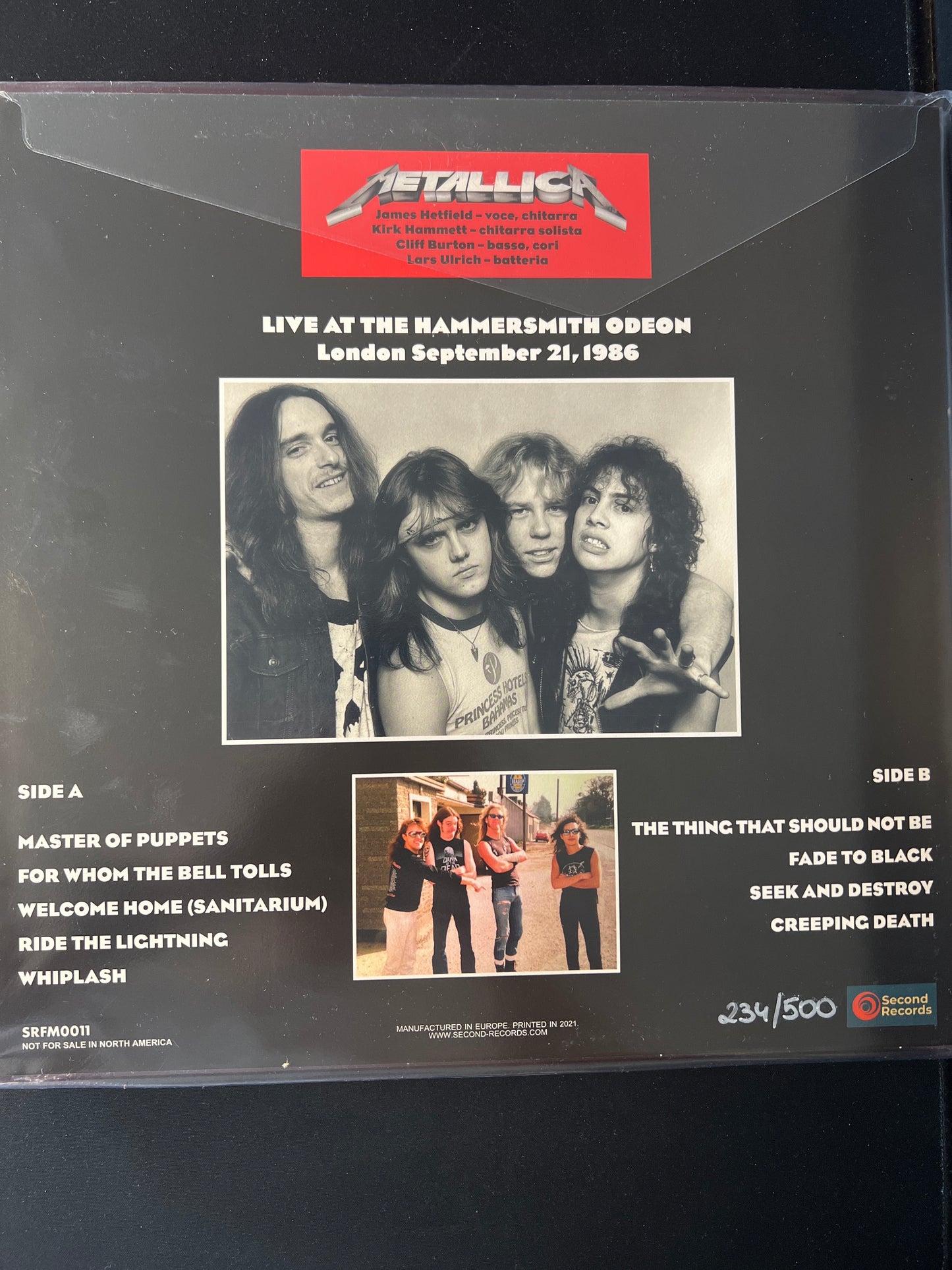 METALLICA - live at the Hammersmith Odeon 1986