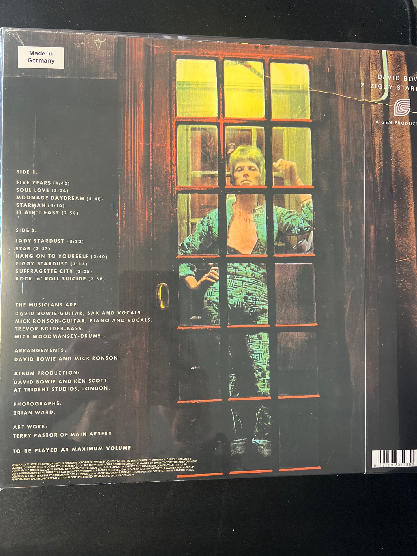 DAVID BOWIE - Ziggy Stardust and the spiders from Mars