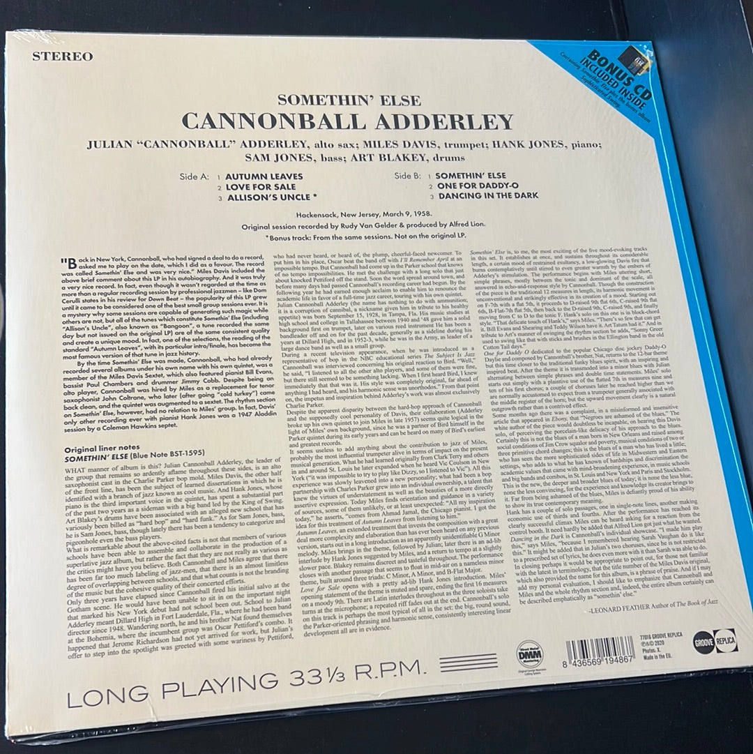 CANNONBALL ADDERLEY - somethin’ else