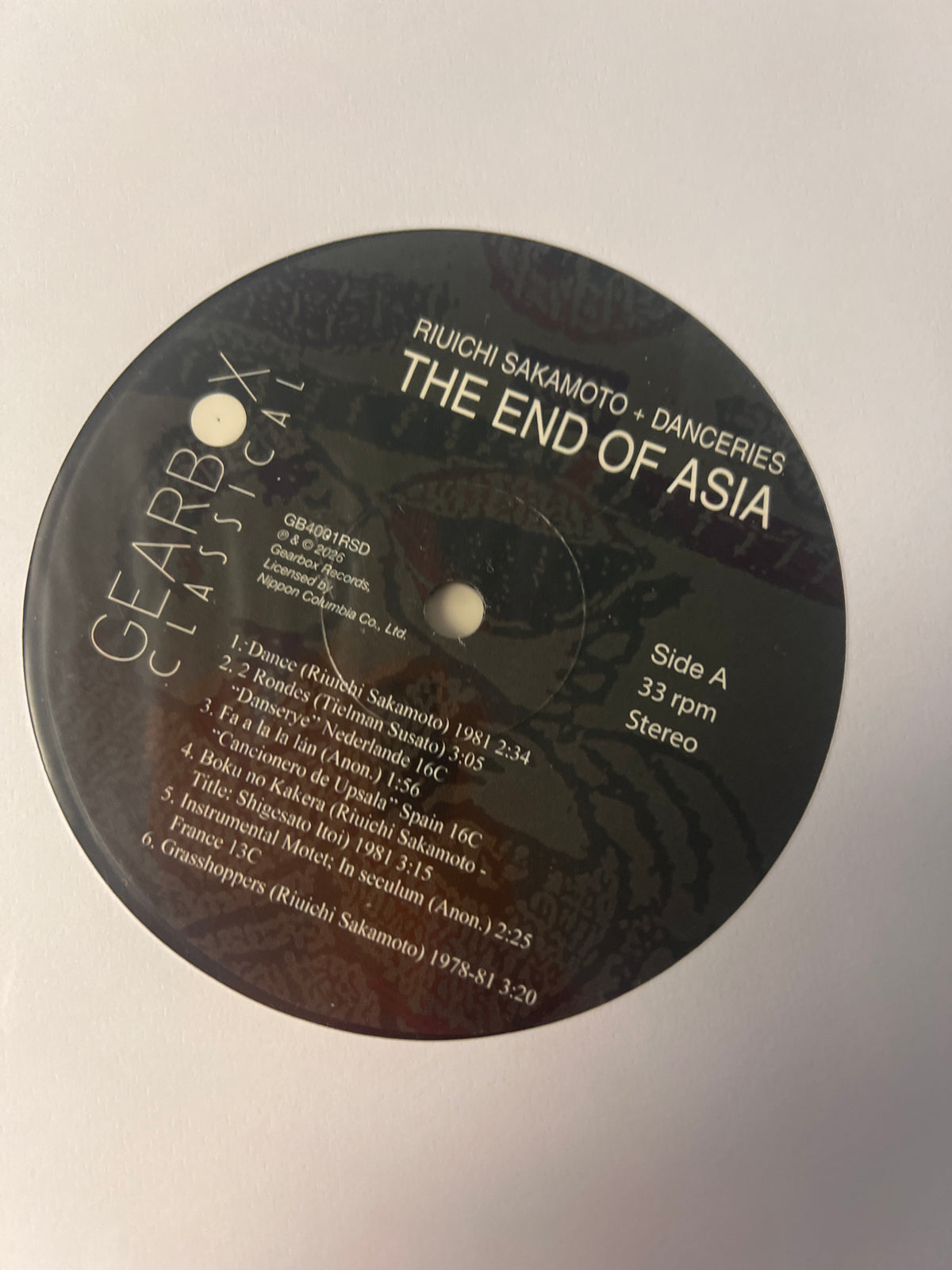 RIUICHI SAKAMOTO / DANCERIES - the end of Asia