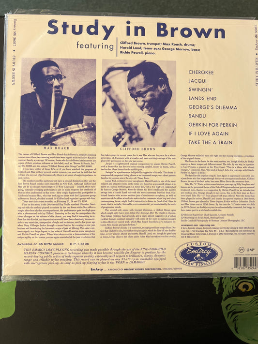 CLIFFORD BROWN AND MAX ROACH - study in brown