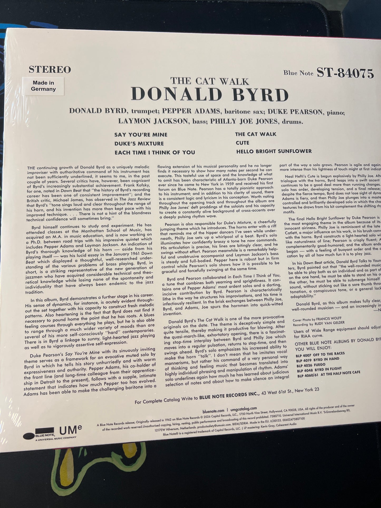 DONALD BYRD - the cat walk