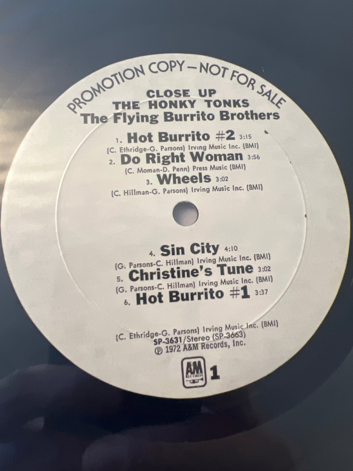 THE FLYING BURRITO BROS. - close up the honky tonks