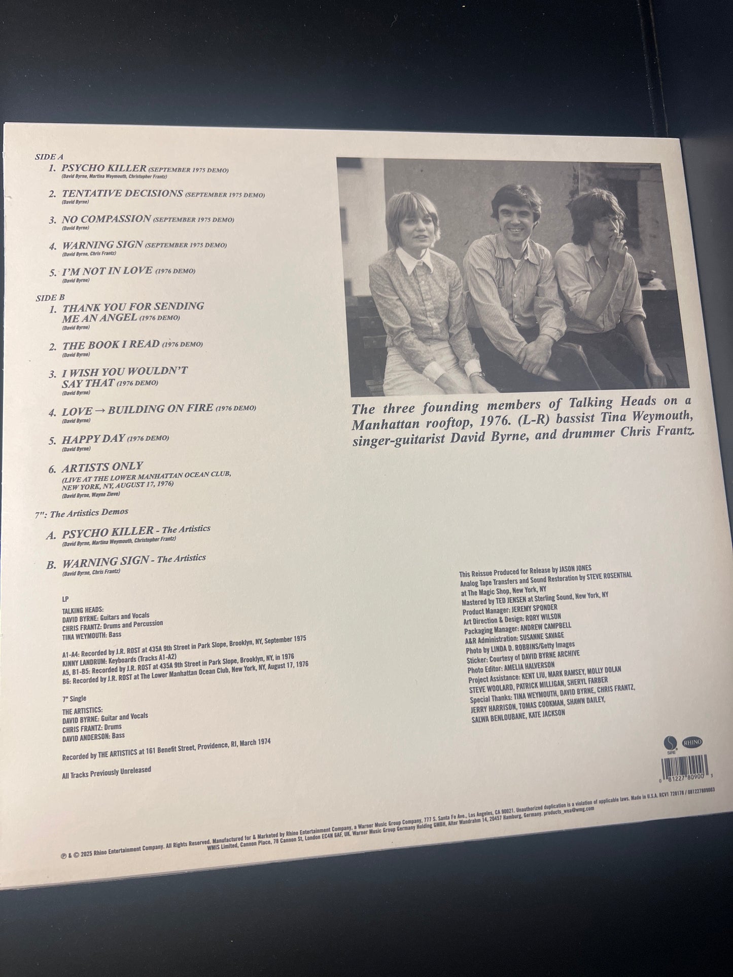 TALKING HEADS - tentative decisions demos & live