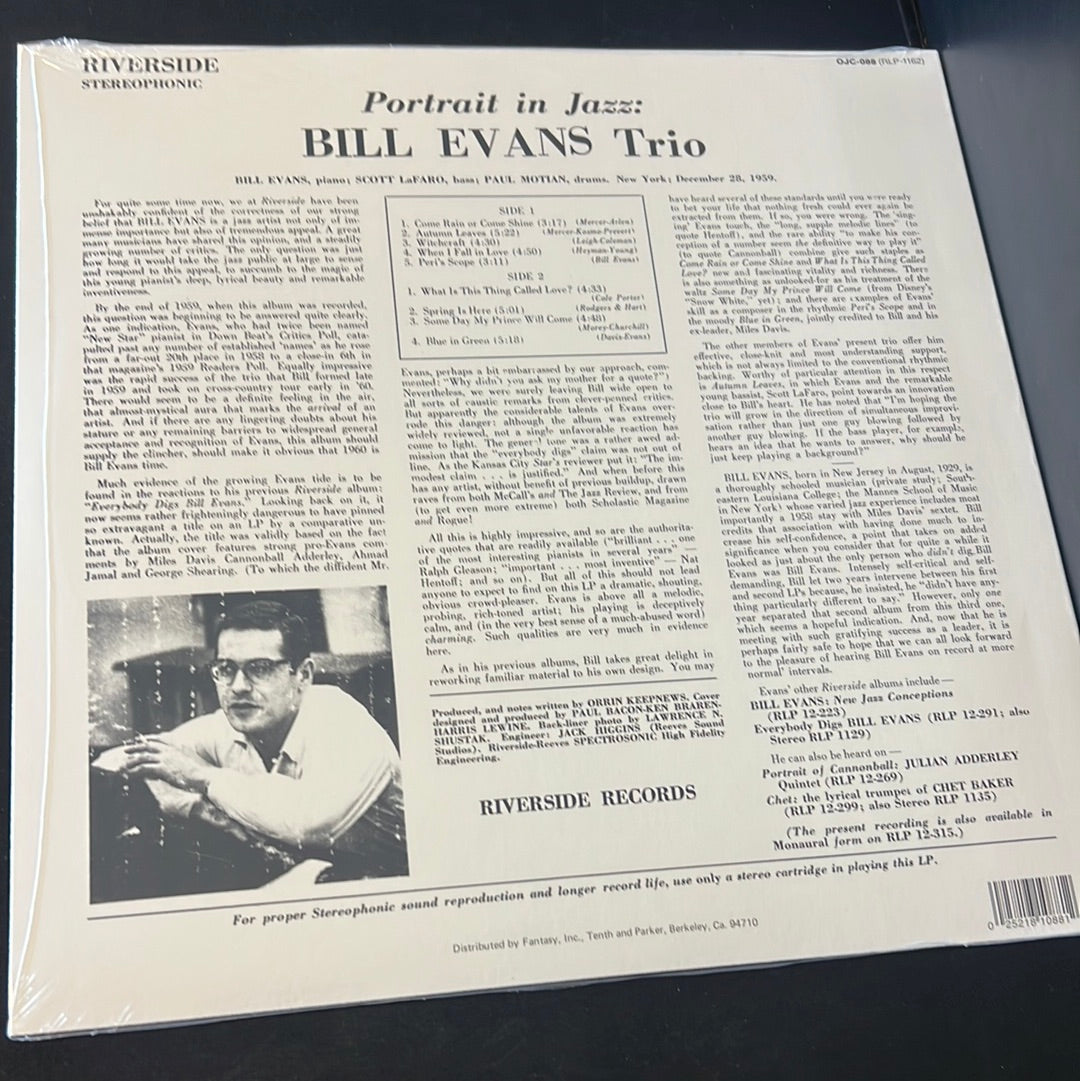 BILL EVANS - Portrait in Jazz