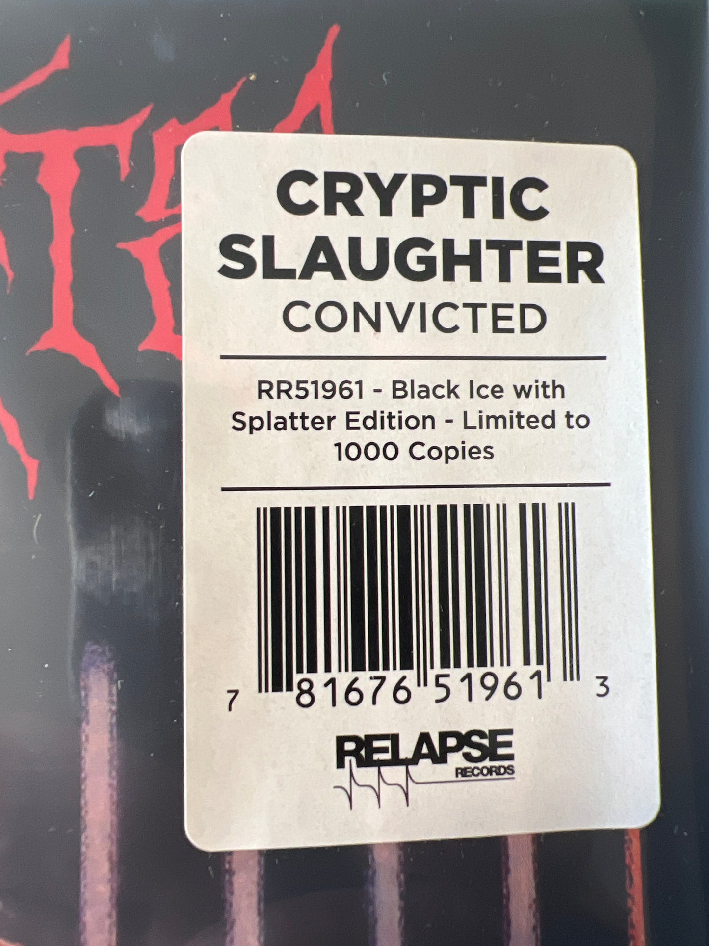 CRYPTIC SLAUGHTER - convicted