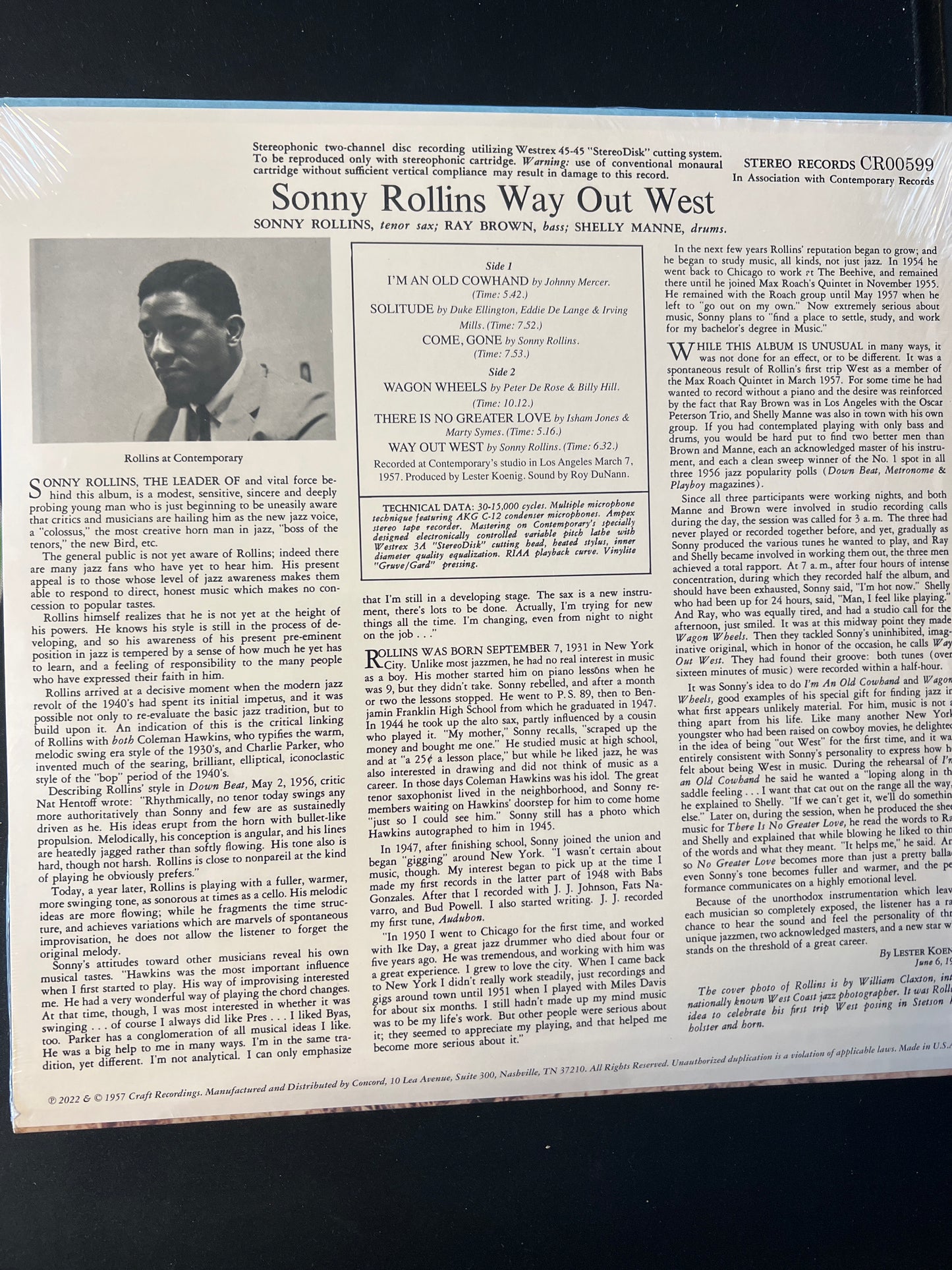 SONNY ROLLINS - way out west