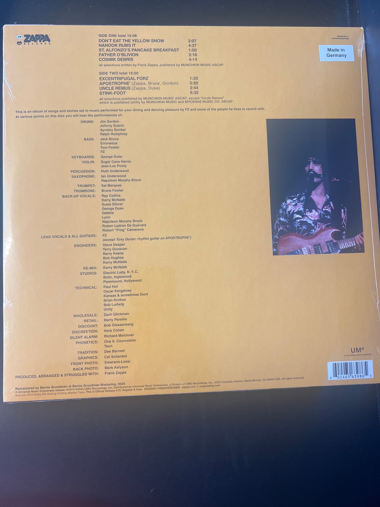 FRANK ZAPPA - apostrophe (‘) 50th Anniversary edition