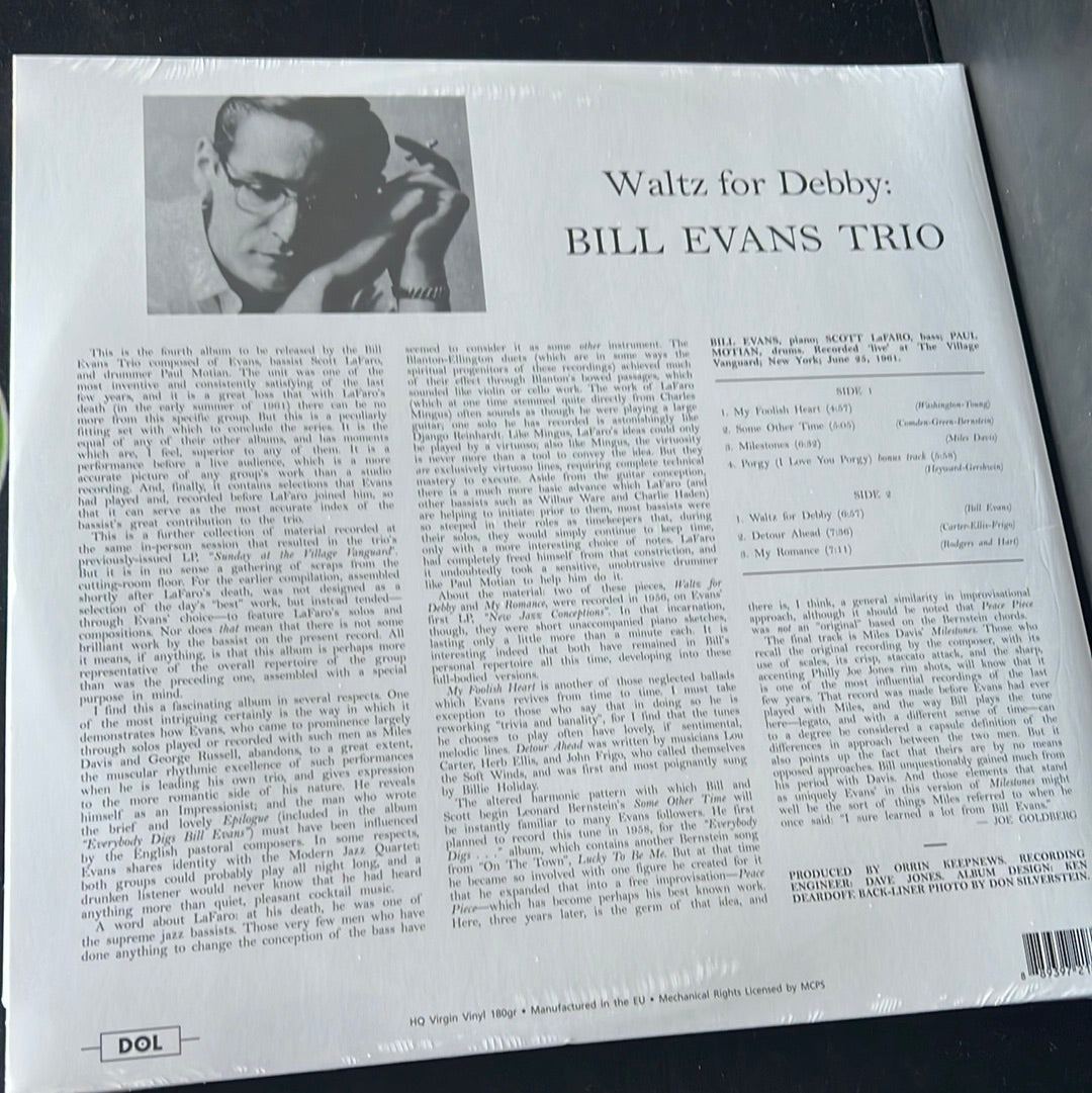 BILL EVANS TRIO - waltz for Debby