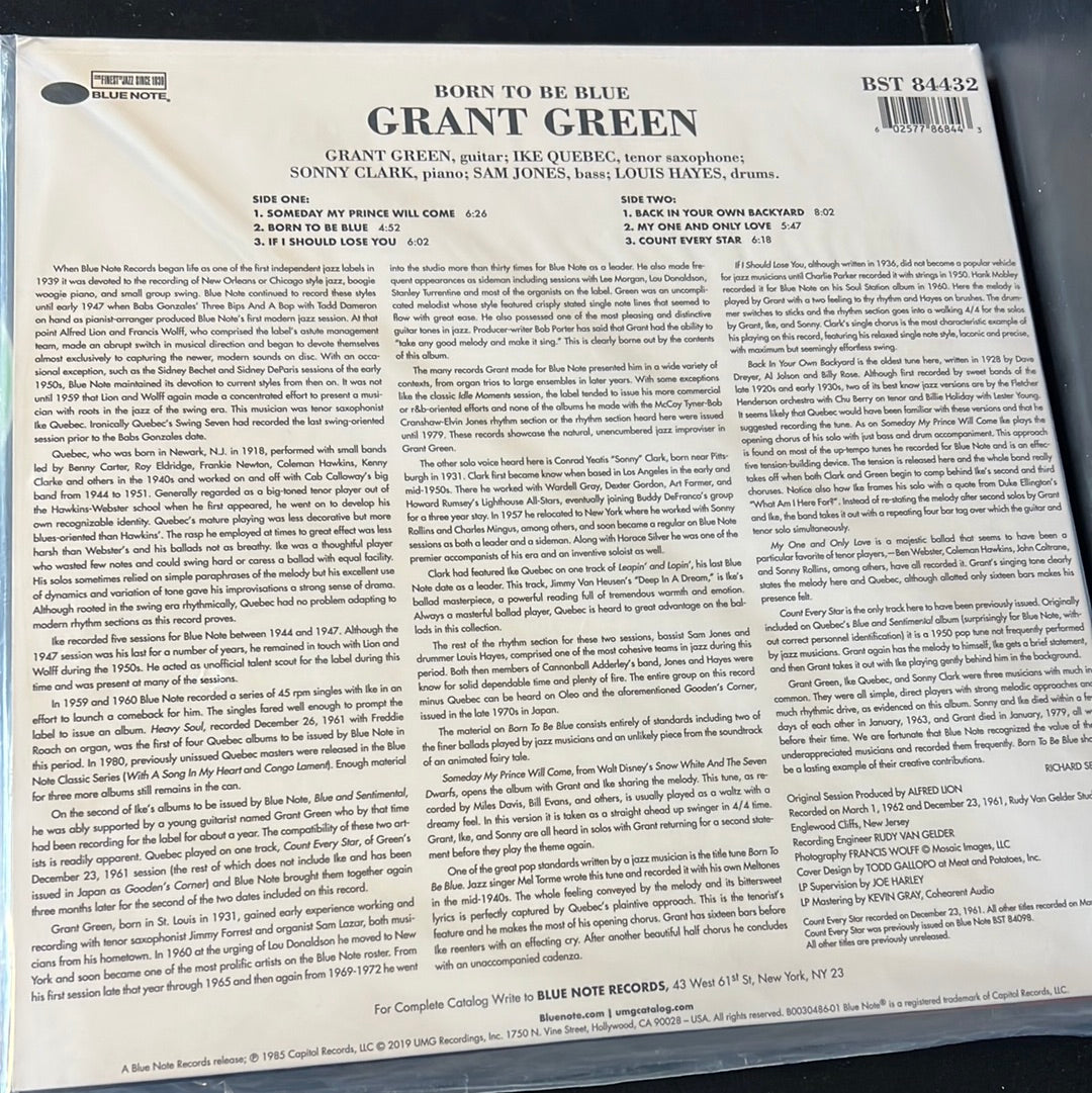 GRANT GREEN - born to be blue