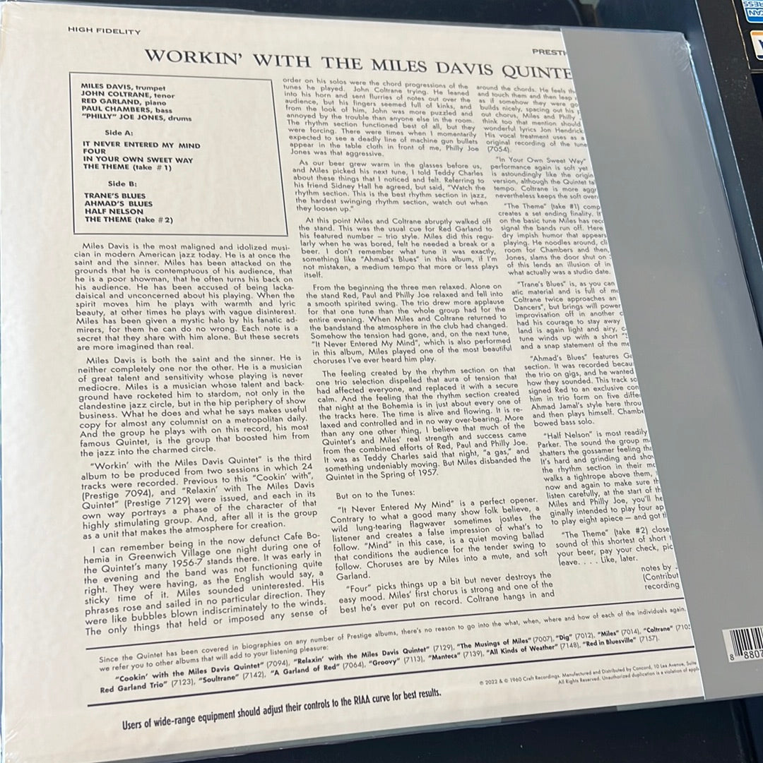 MILES DAVIS - workin’