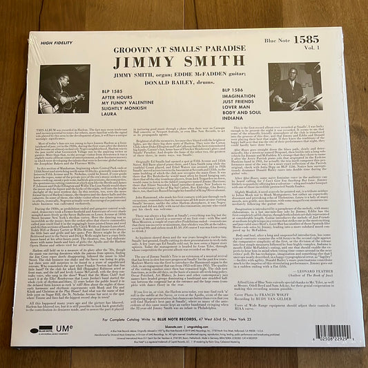JIMMY SMITH “groovin’ at smalls’ paradise”