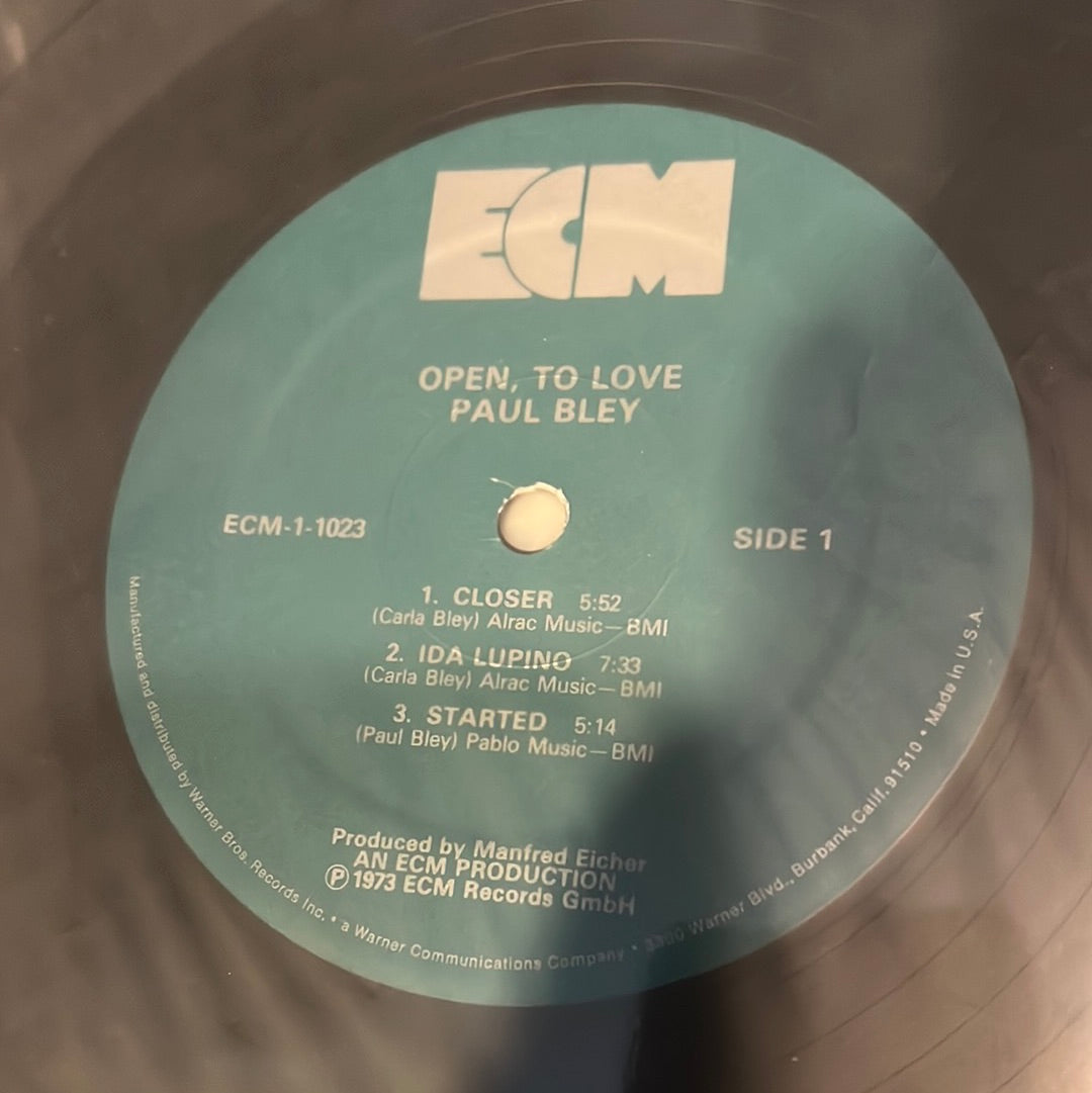 PAUL BLEY - open, to love