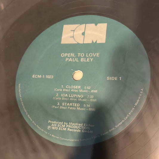 PAUL BLEY - open, to love