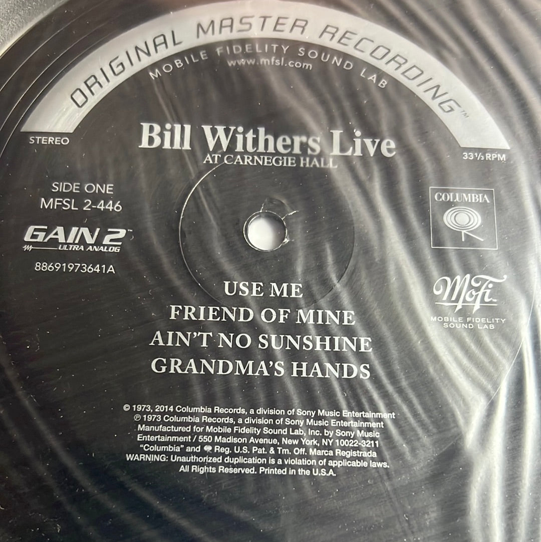 BILL WITHERS LIVE “at Carnegie Hall”