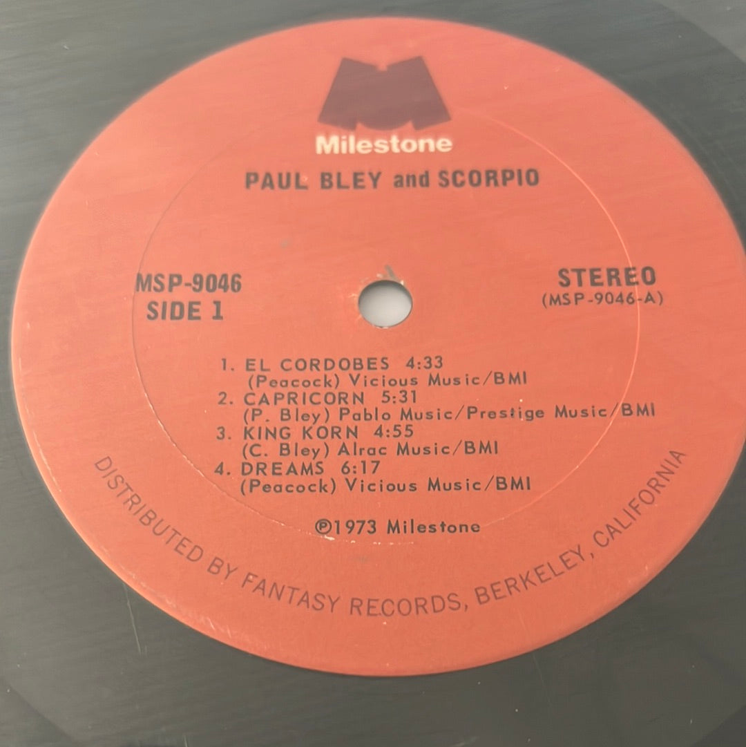 PAUL BLEY “Paul Bley & Scorpio”