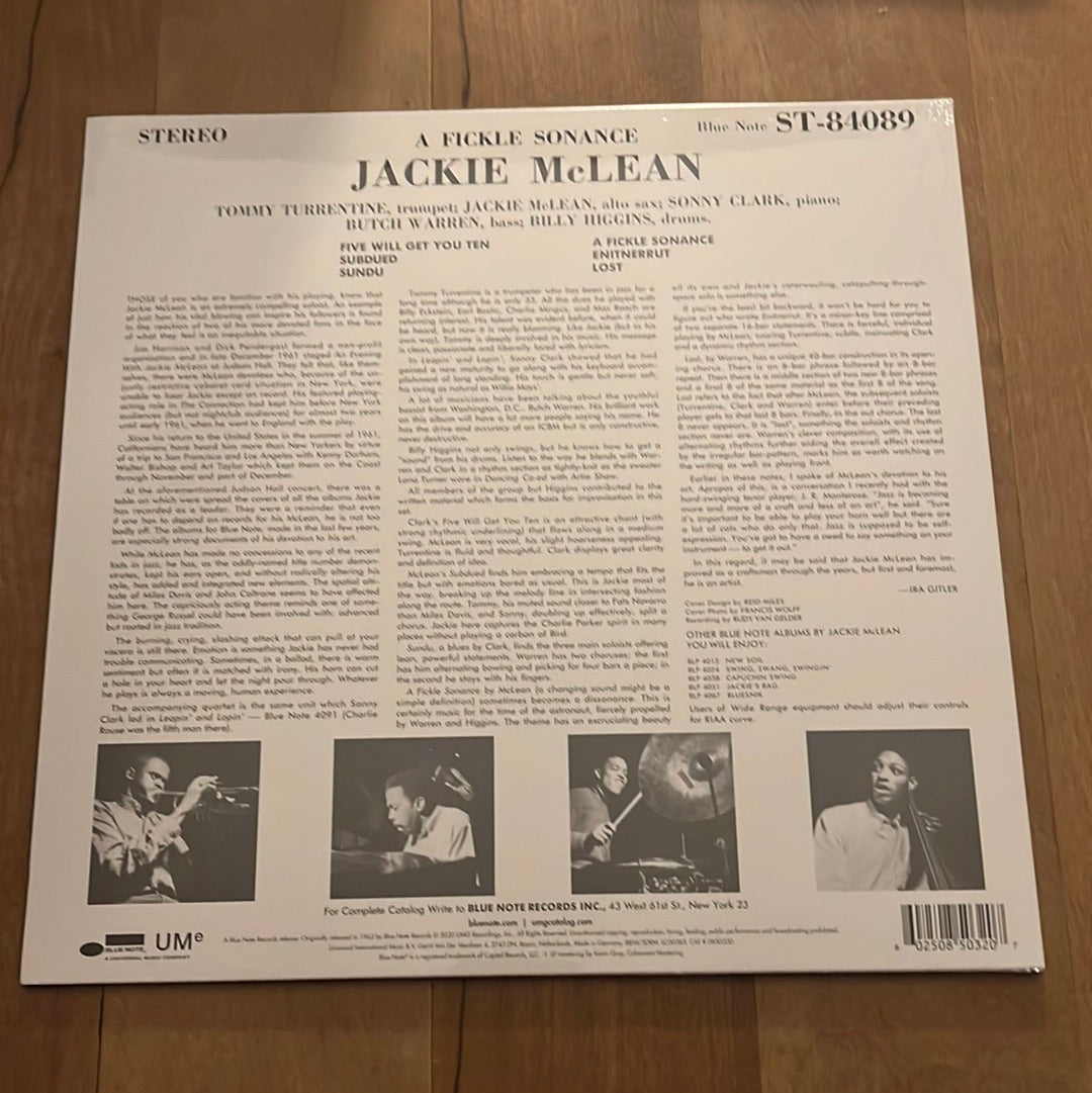 JACKIE McLEAN “a fickle sonance”