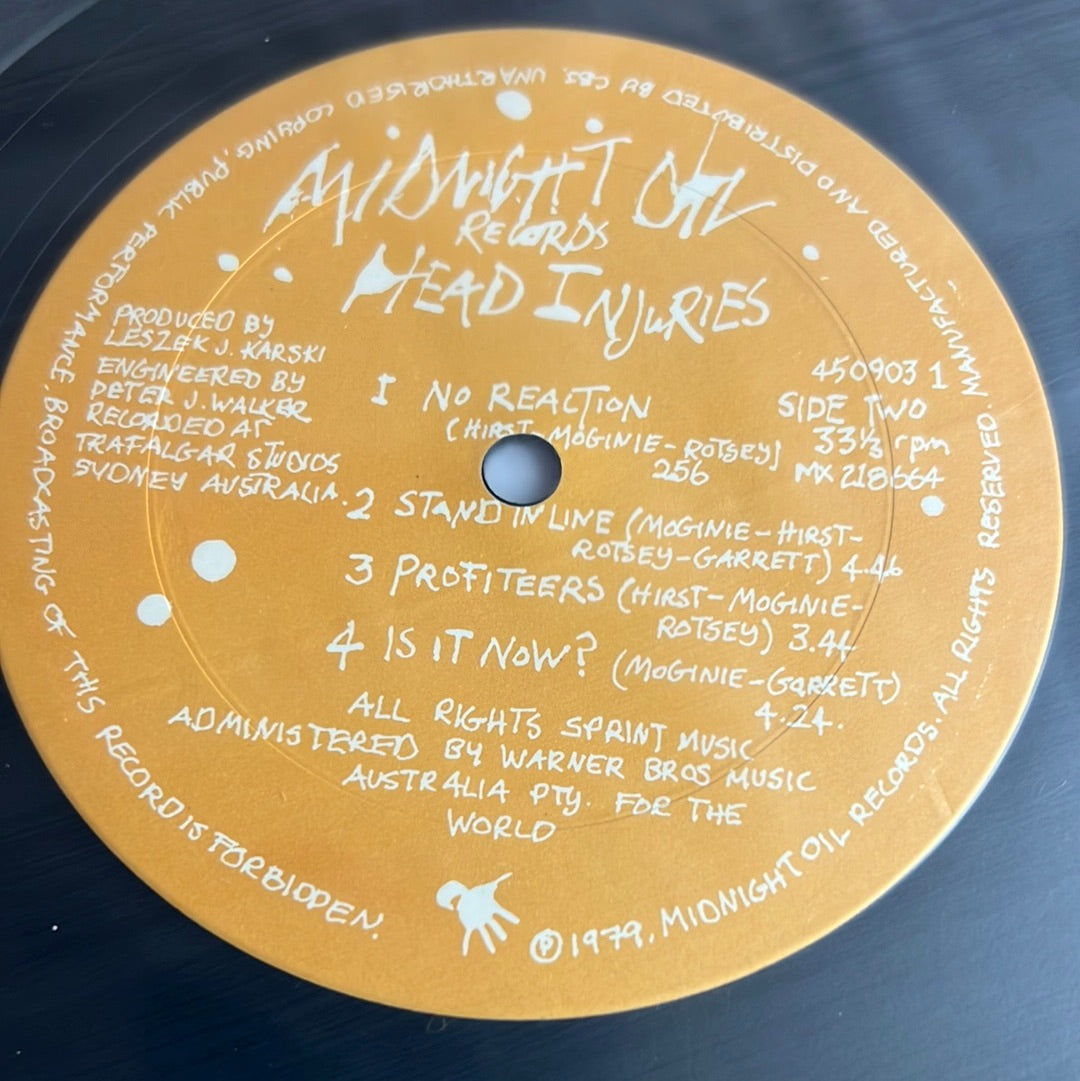 MIDNIGHT OIL “ head injuries”