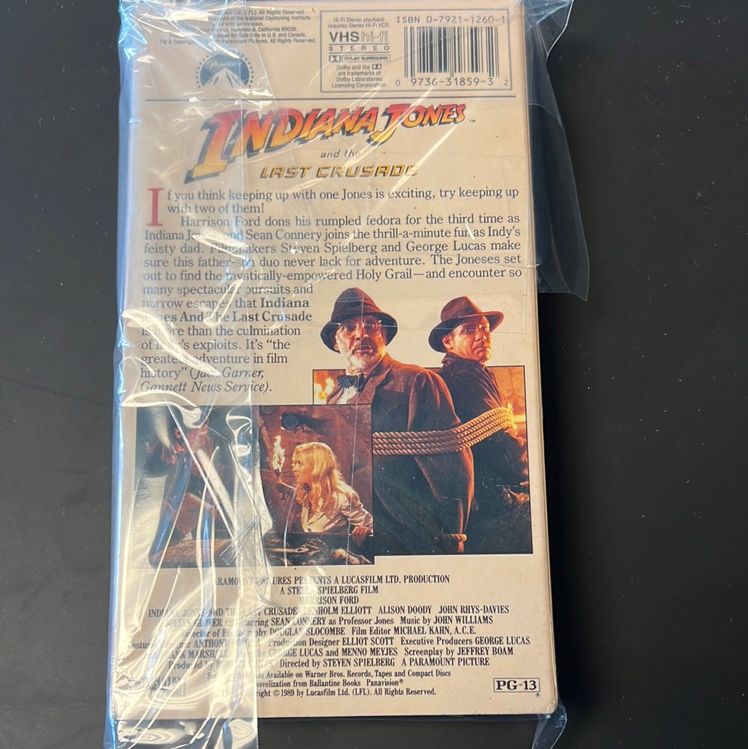 INDIANA JONES and the Last Crusade VHS