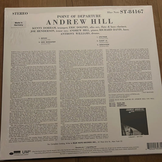 ANDREW HILL - point of departure