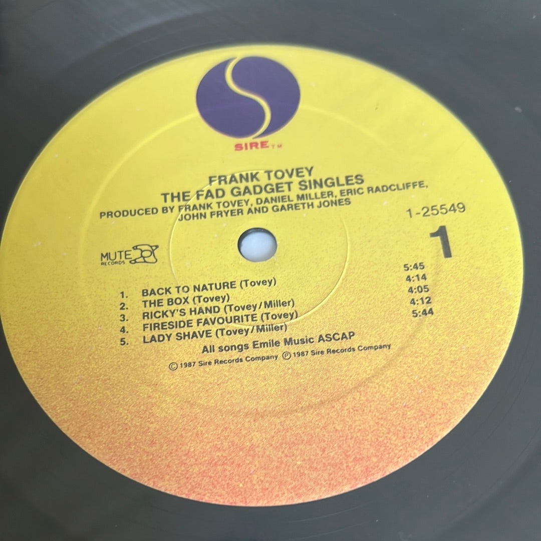 FRANK TOVEY “the fad gadget singles”