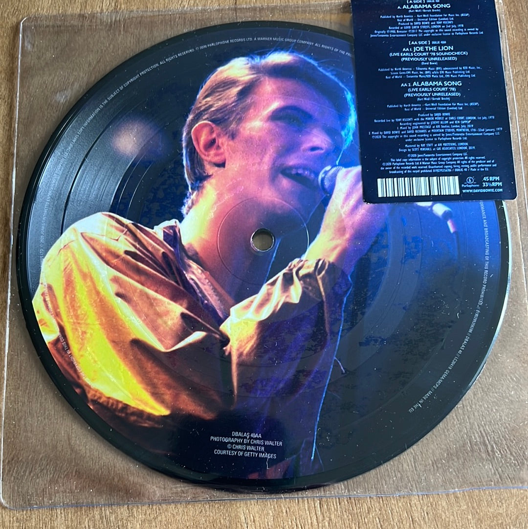 DAVID BOWIE - ALABAMA SONG - 7” picture disc