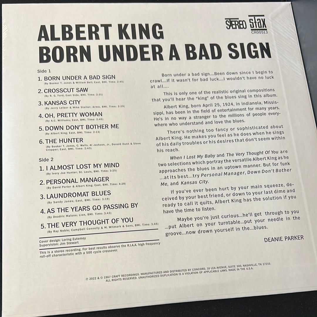 ALBERT KING - born under a bad sign