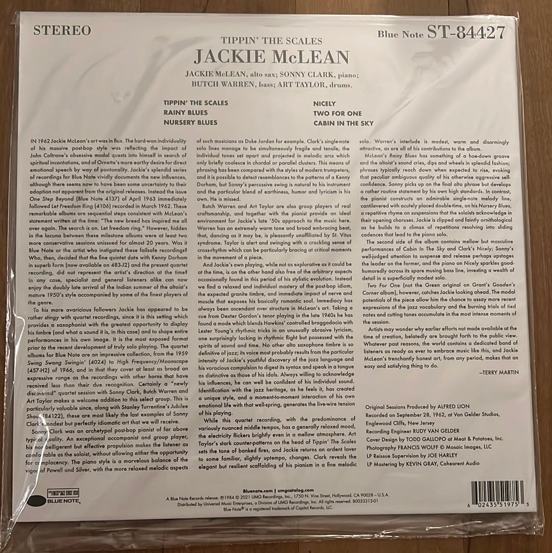 JACKIE McLEAN “tippin’ the scales”