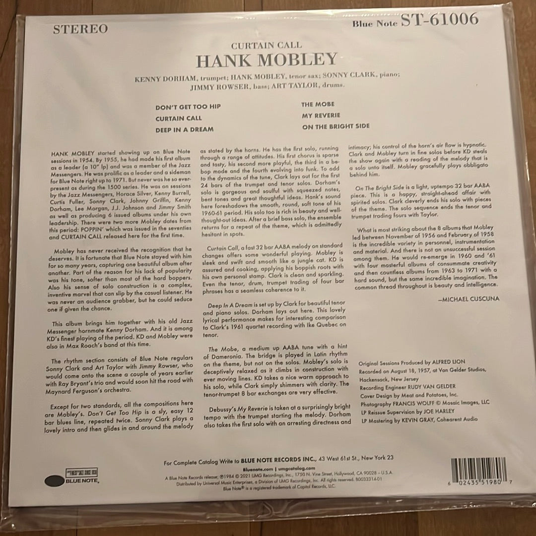 HANK MOBLEY “curtain call”