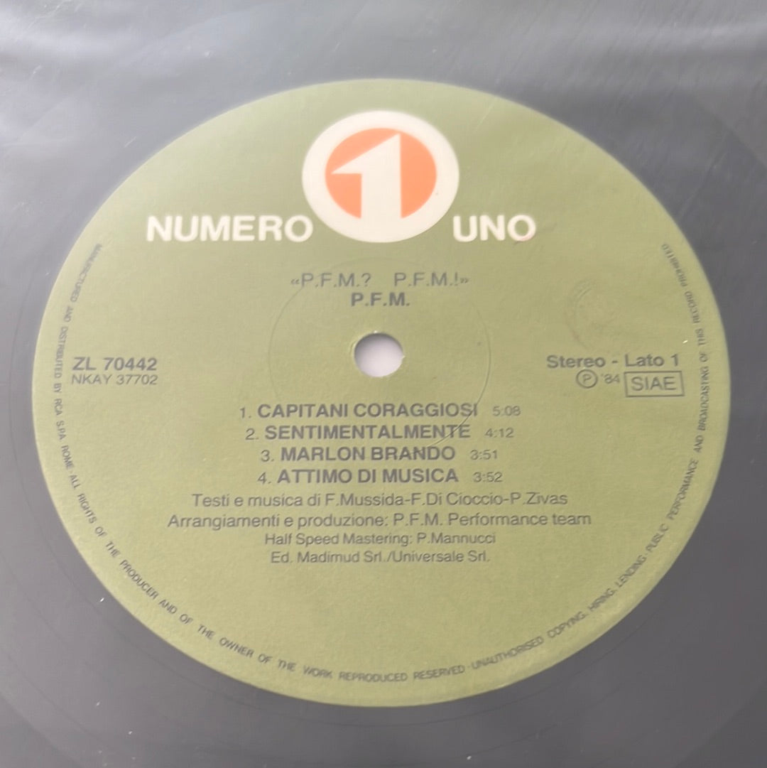 PREMIATA FORNERIA MARCONI “pfm?”