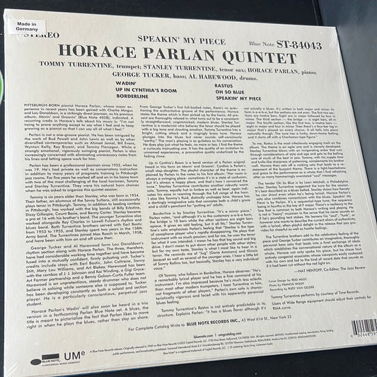 HORACE PARLAN - speakin’ my piece
